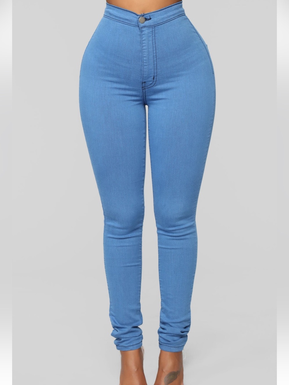 NWT Fashion Nova Women’s Super High-Waist Denim Skinny Jeans Size 5 Medium Blue